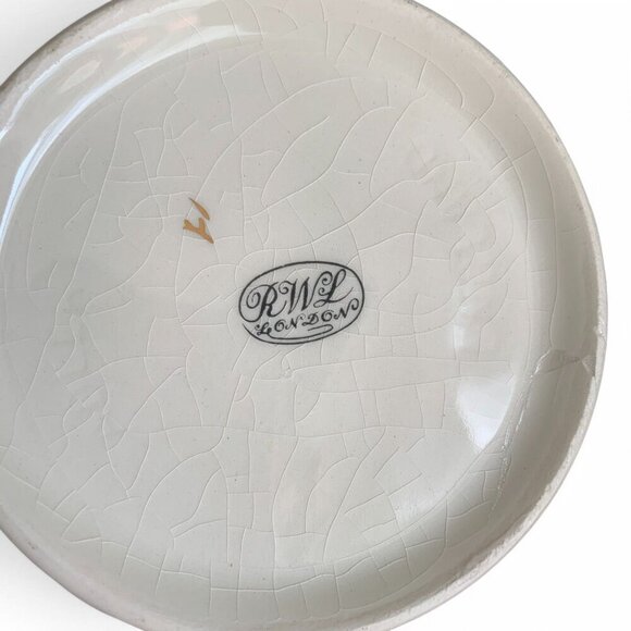 Edward Prince Of Wales 1950's Ceramic Tankard RWL London Gold Trim Crackle Glaze - Picture 5 of 7